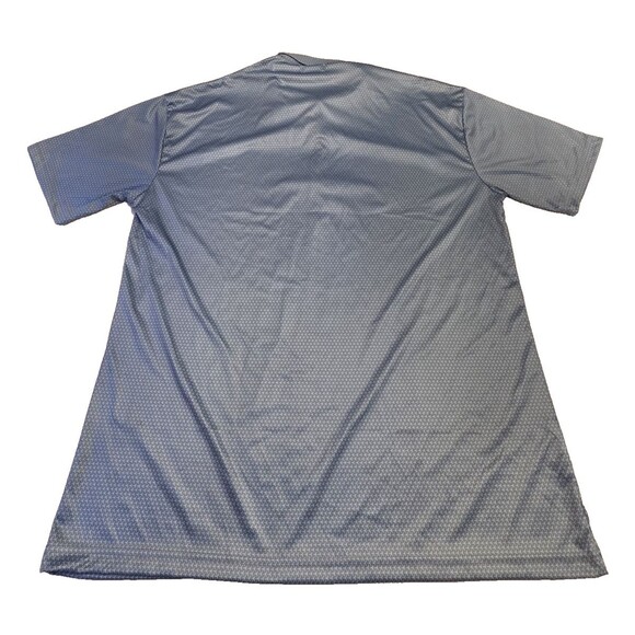 NWOT Collars & Co Mens 2XL Dress Collar Polo Shirt Slate Blue Geometric Print - Picture 3 of 8